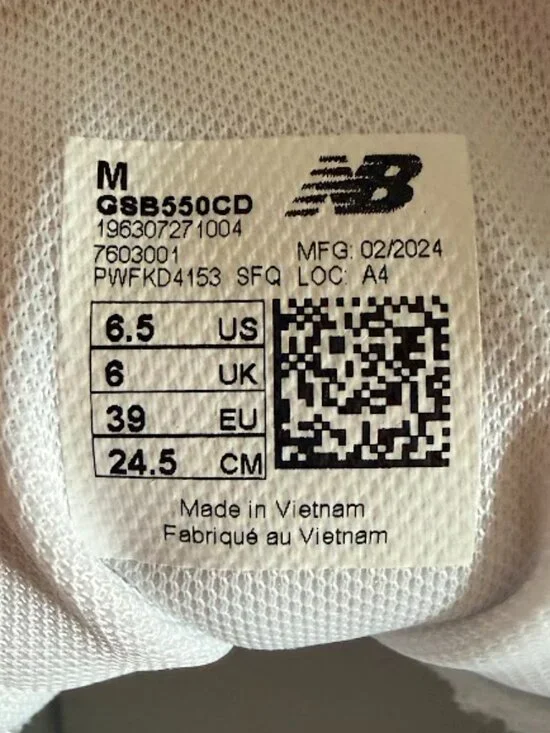 New Balance 550 White Pink Women’s Sneakers Size 9 Retro Leather Shoes New - Picture 12 of 12